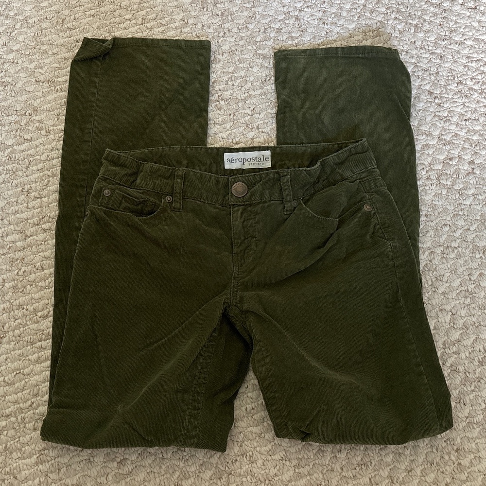Aeropostale green corduroy pants